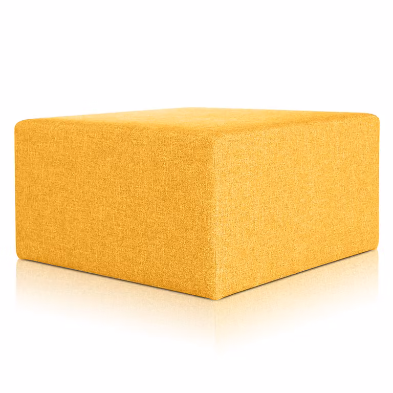 Pouf Rubino 83 x 83 cm Senape