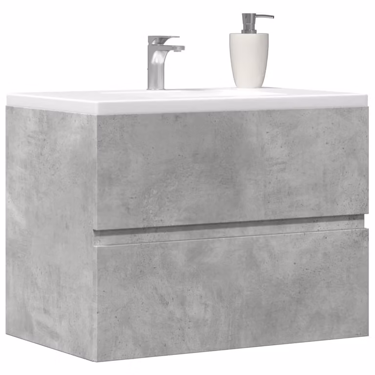 Armadietto da bagno moderno vidaXL in MDF grigio opaco L: 60 cm, P: 38,5 cm, H: 45 cm
