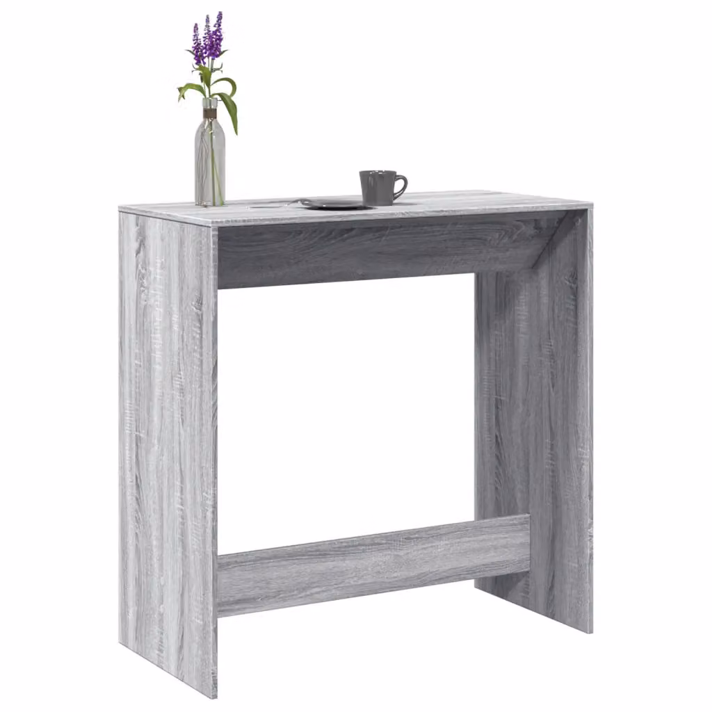 vidaXL Tavolo da Bar Moderno Grigio Sonoma in Legno Multistrato L: 102 cm, P: 50 cm, H: 103,5 cm