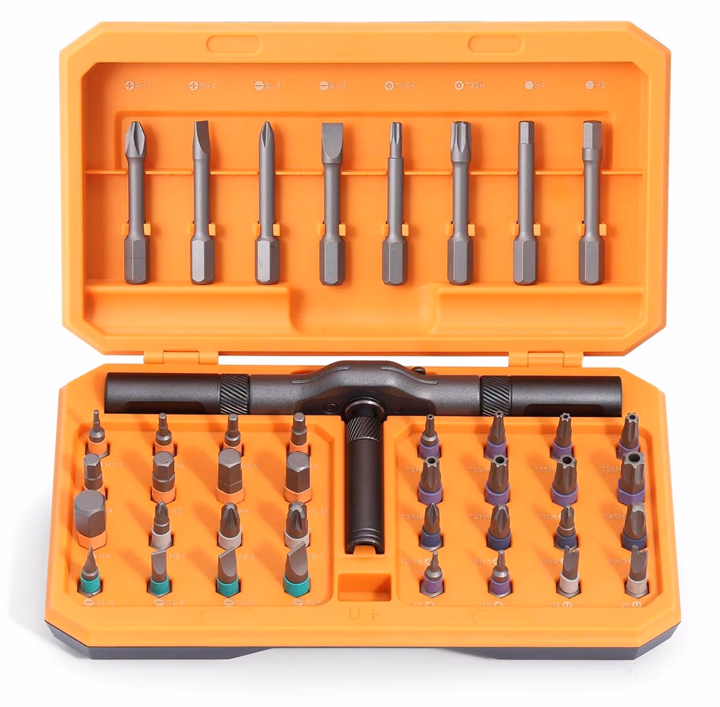 Set di cacciaviti a ratrapola magnetici 42-in-1 con impugnatura removibile