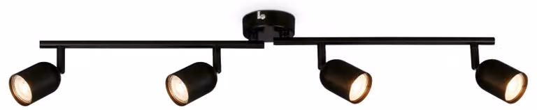 BRILONER Lampada da soffitto, orientabile, attacco GU10, nero, 70,5 x 8 x 11 cm