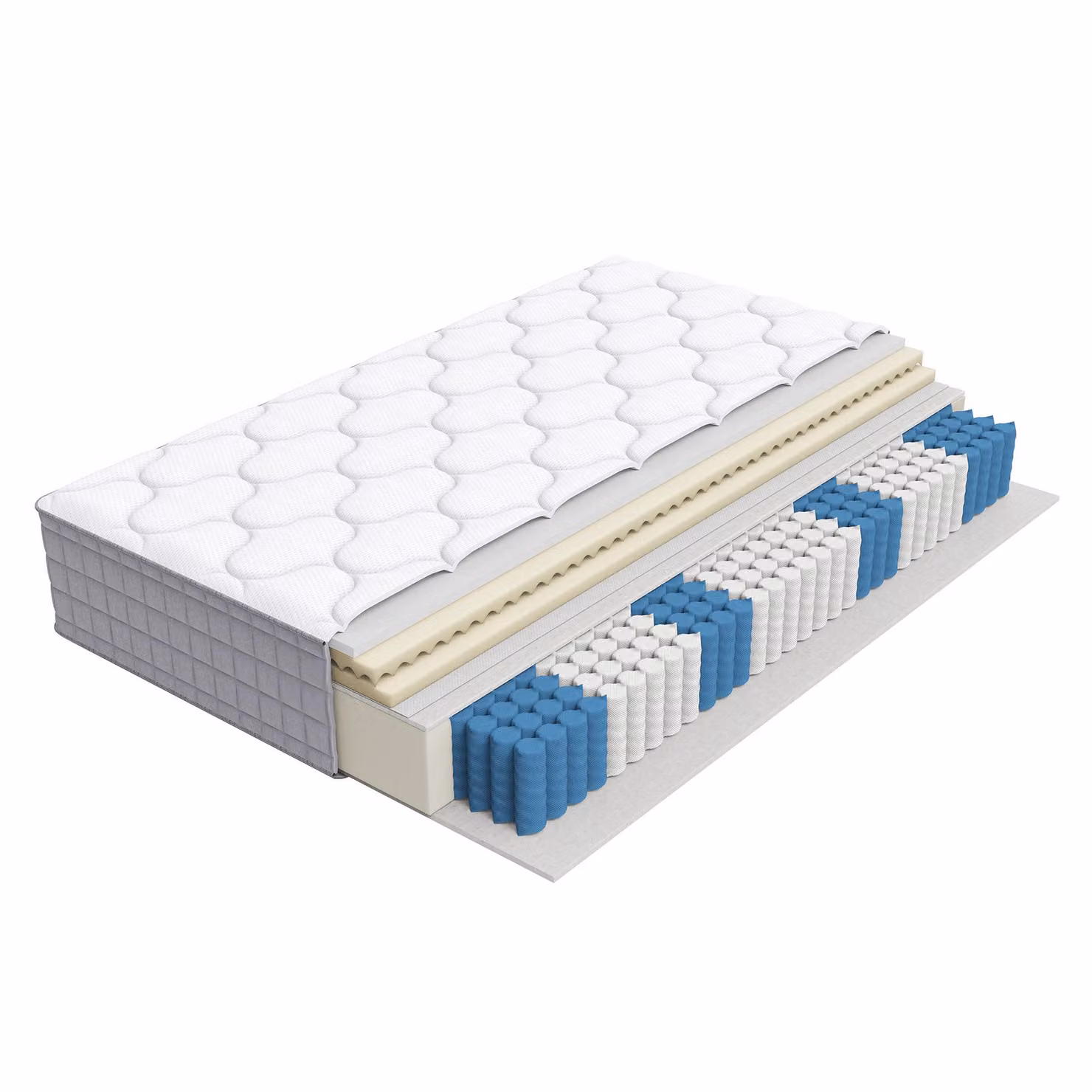 Materasso a molle insacchettate Merax 160x200 cm, 25 cm, materasso a molle a 7 zone, ergonomico, grado di rigidità H3, traspirante, adatto a chi soffre di allergie, bianco