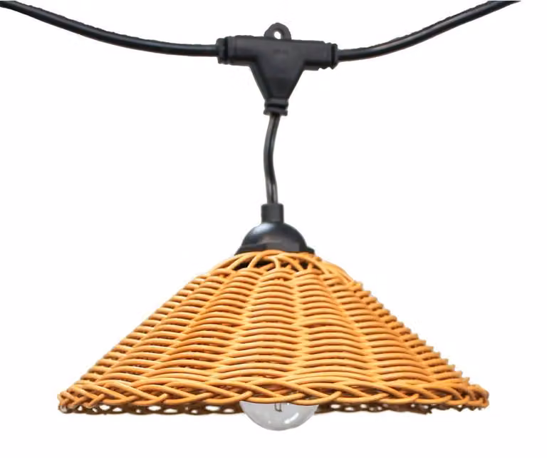 Catena luminosa solare con 10 lampadine LED E27, 8W, 430 lumen, luce bianco caldo, grado di protezione IP65, lunghezza 9 metri