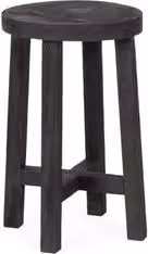 Portapiante YAKO in legno nero per giardino, design minimalista, L: 50 cm, P: 31 cm