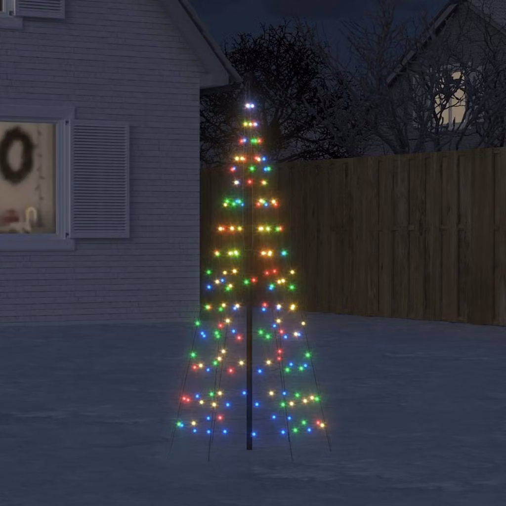 vidaXL Albero di Natale a LED 200 LED Colorato 180 cm