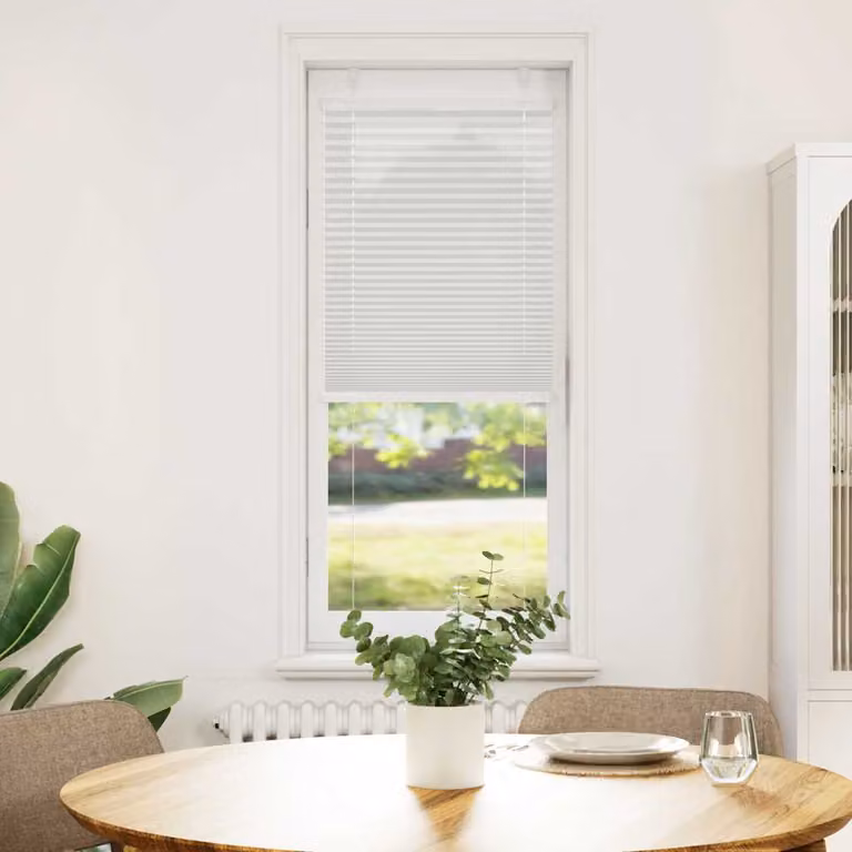 vidaXL Tenda Plissettata Grigio Chiaro 45x100 cm Larghezza Tessuto