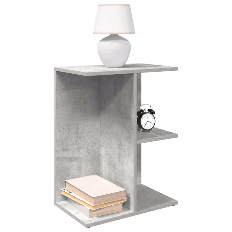 Set di 2 comodini moderni vidaXL in MDF grigio opaco, sospesi a parete, L: 46,5 cm, P: 29 cm, H: 61 cm