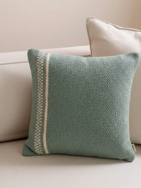 Cuscino Mare Kenay Home in cotone con rivestimento lavabile, L 45 x P 45 x H 45 cm, disponibile in blu, bianco e verde