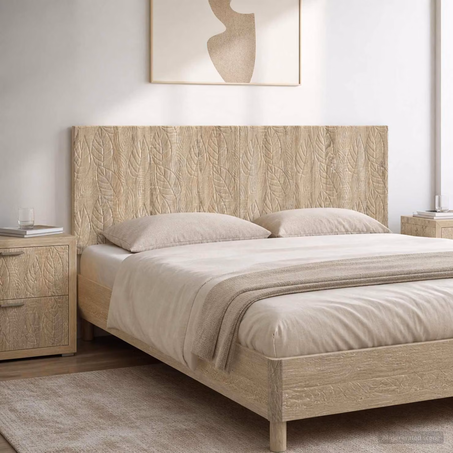 Testiera da muro vidaXL DELFT in legno ingegnerizzato Rovere Sonoma, marrone e beige, con ripiano integrato e scomparti laterali, L: 160 cm, H: 50 cm, P: 14 cm