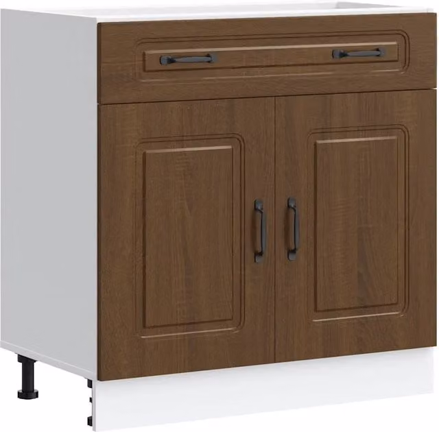 Moderno mobile da cucina con ante pratiche 80 x 46 x 81,5 cm in legno multistrato rovere marrone 02_0049927
