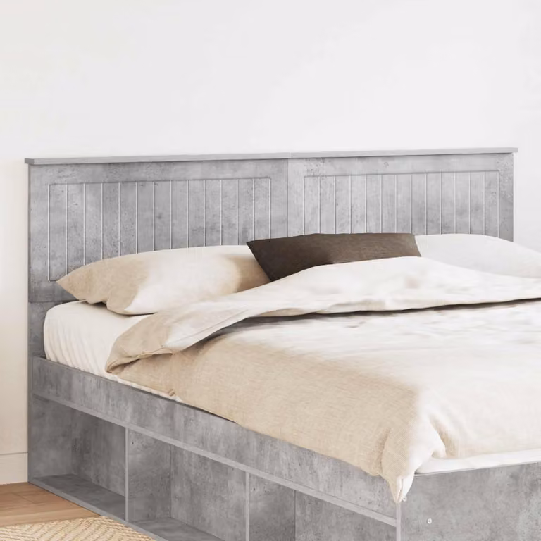 Testiera per letto moderna vidaXL in legno ingegnerizzato, Grigio cemento