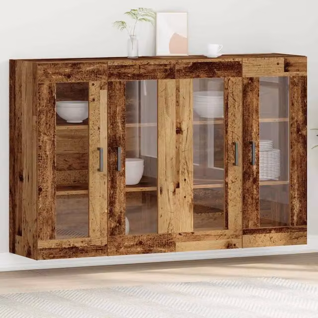 Armadi da Parete 2 pz Legno vecchio 69,5 x 34 x 90 cm 3334314