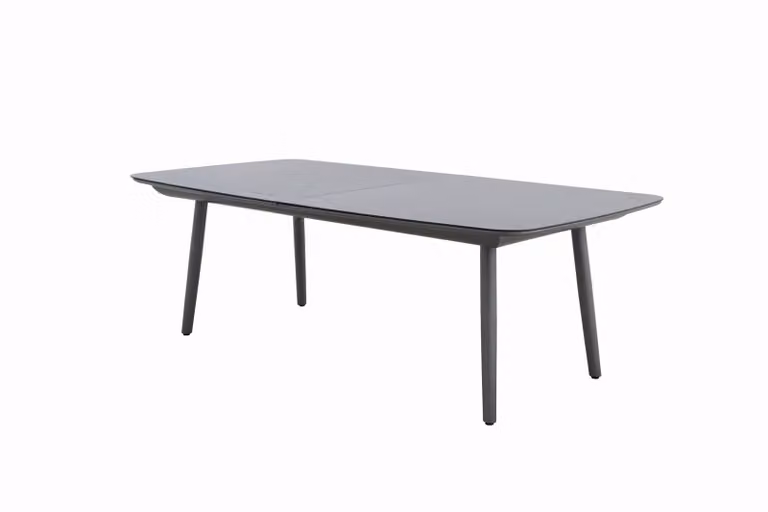 MWH Anderno Tavolo allungabile in alluminio/vetro 230/310 x 120 x 76 cm