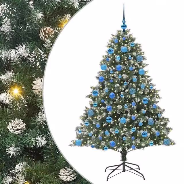 Albero di Natale | Decorazioni natalizie artificiale con 300 LED Verde 180 cm
