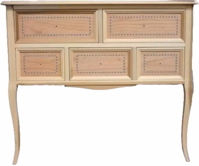 Consolle cassettiera classica in legno di pino grezzo Mobili 2G L: 98 cm, P: 35 cm, H: 85 cm – 2