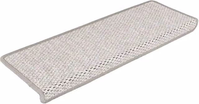 Set di 30 Tappeti Adesivi per Scale vidaXL con Aspetto Sisal, Antiscivolo e Assorbente, Colore Grigio, L: 65 cm, P: 21 cm, H: 5,3 cm