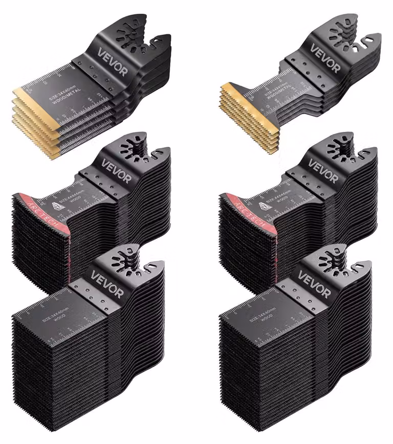 110 lame per seghetto oscillante, kit di lame universali per utensili multifunzione, 4 tipi di lame oscillanti per utensili multifunzione, adatte per legno, plastica e metallo, compatibili con Dewalt, Ryobi, Milwaukee, Bosch, Craftsman