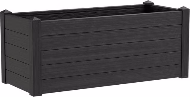 Fioriera da Giardino 100x42x40 cm in Polipropilene Trama 002 Ash Antracite