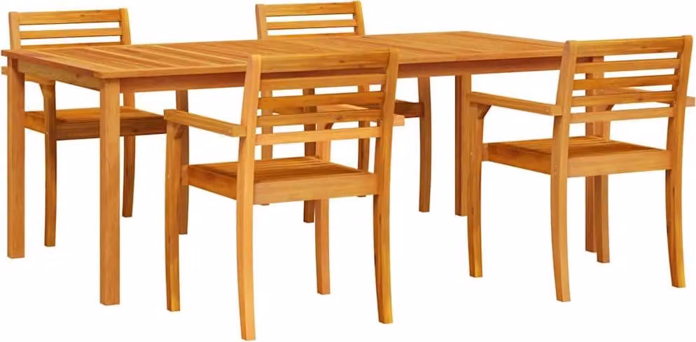 Set da Pranzo per Giardino 7 pcs Marrone
