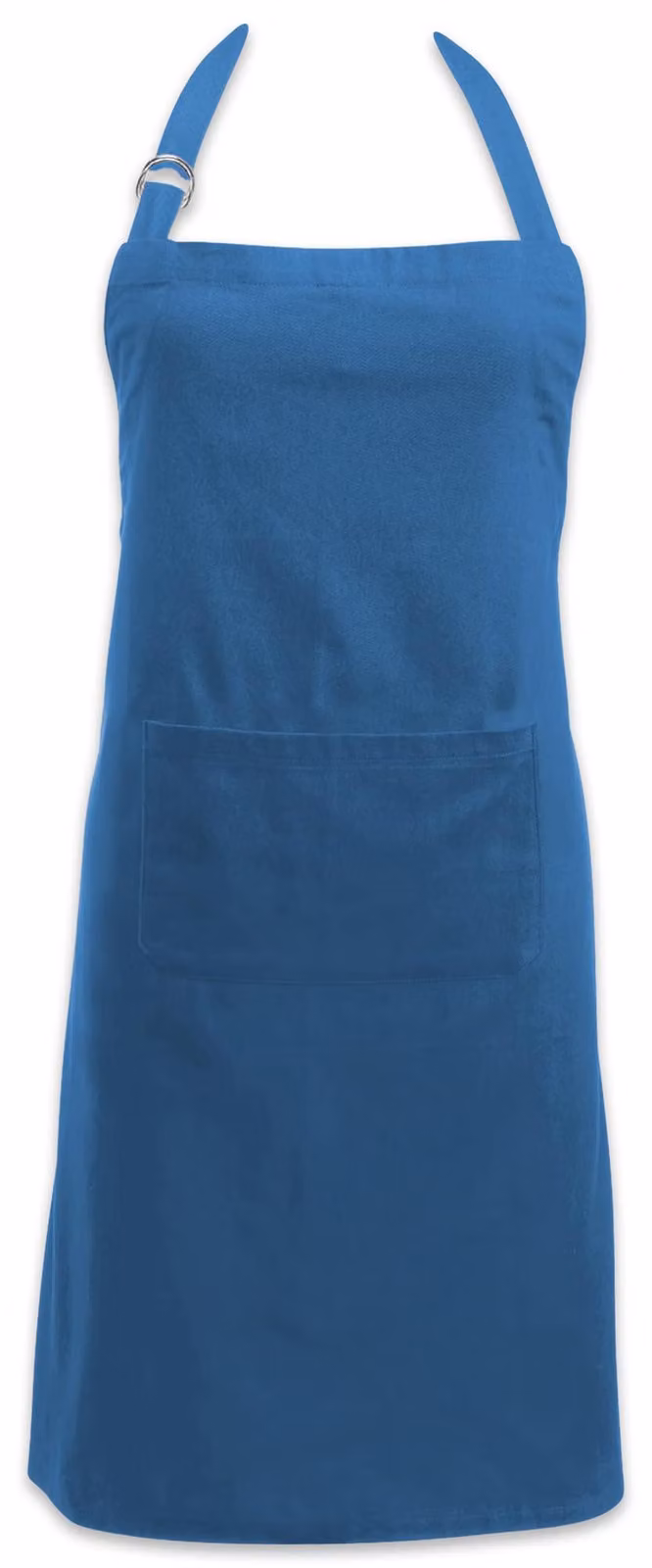 Grembiule da chef in cotone, blu, 76x71 cm, con tasca