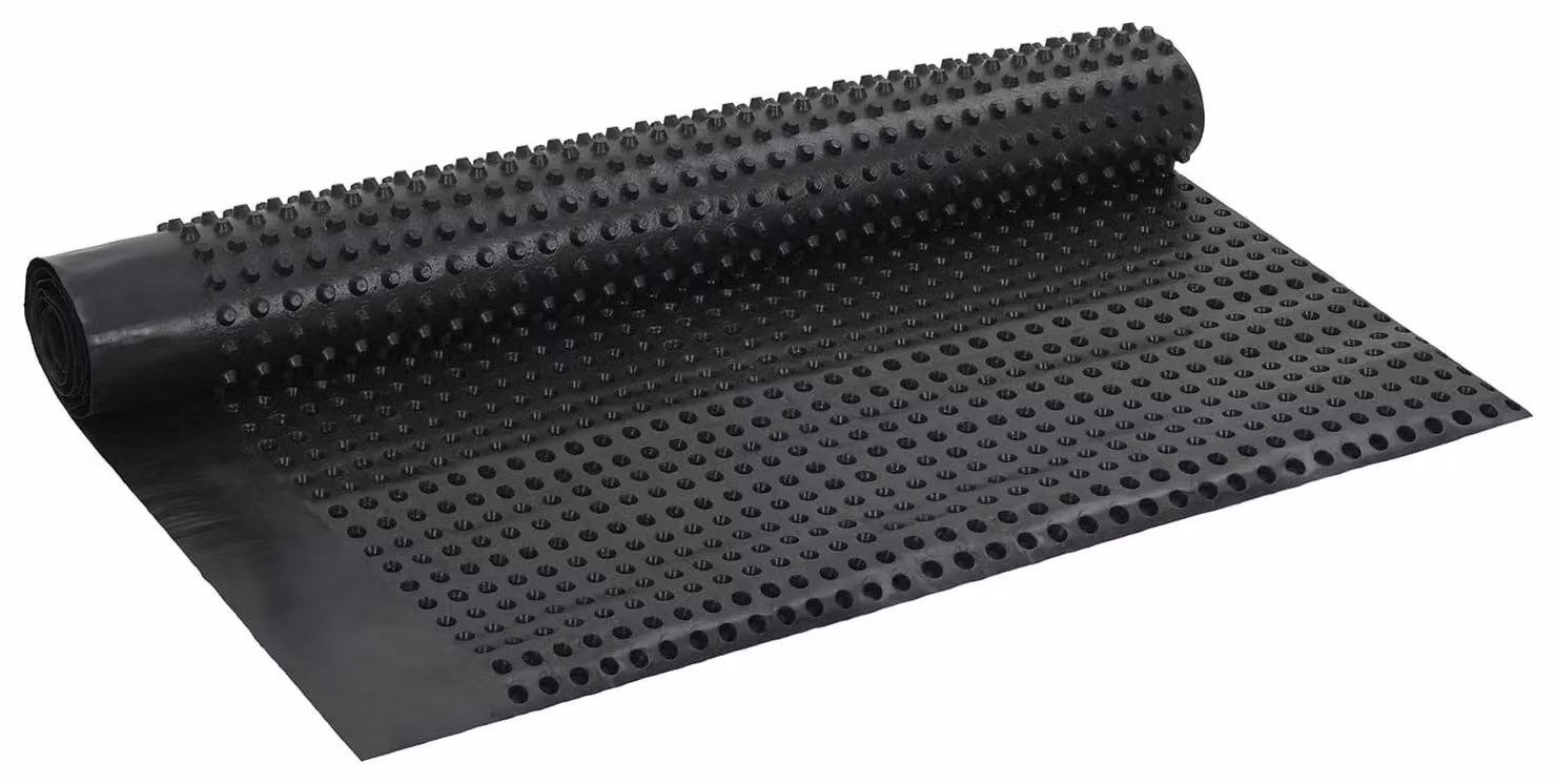 Foglio di drenaggio stampato Nero 1 x 10 m HDPE