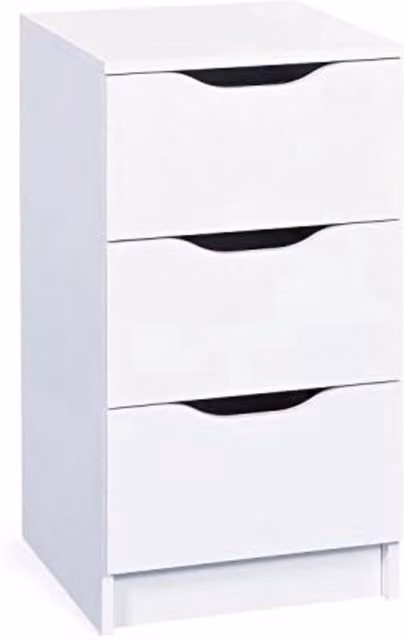 Cassettiere Compacta - Bianca - Design Moderno - Per Camera da Letto & Ufficio
