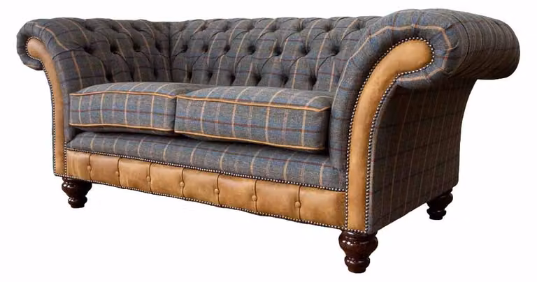 Chesterfield Sofa 3 Sitz Design Couch Dreisitzer Luxus Möbel Stil Textil Sofas