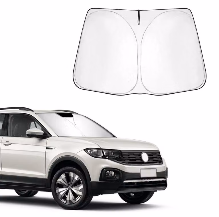 Parasole per auto compatibile con VW T-Cross (2018-2025) – Parasole pieghevole per parabrezza con protezione UV
