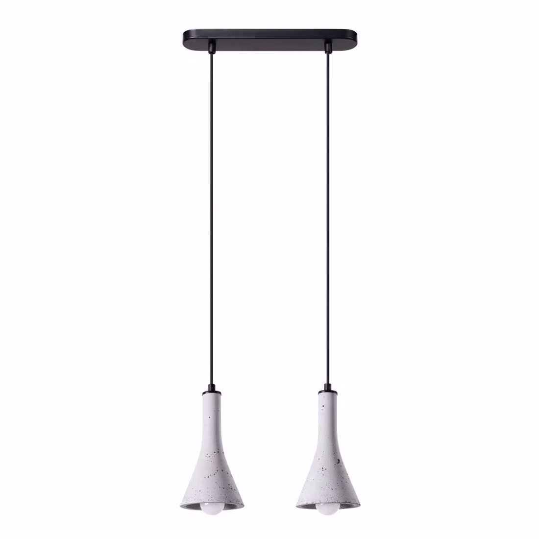 Lampada a sospensione REA 2 in cemento 2xE14 10W calcestruzzo 113x12x34cm Sollux Lighting