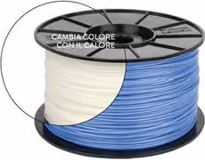 Bobina di filamento ABS Hamlet per stampa 3D FDM da 1,75 mm, colori blu e bianco, HP3DXROLB2WT