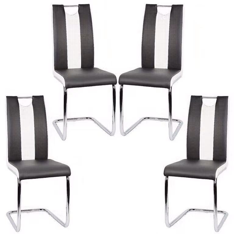 Sedia da pranzo - Sedia - Sedia a conchiglia - Sedia da sala da pranzo - Sedia per mangiare - Design ergonomico - Rivestita in ecopelle