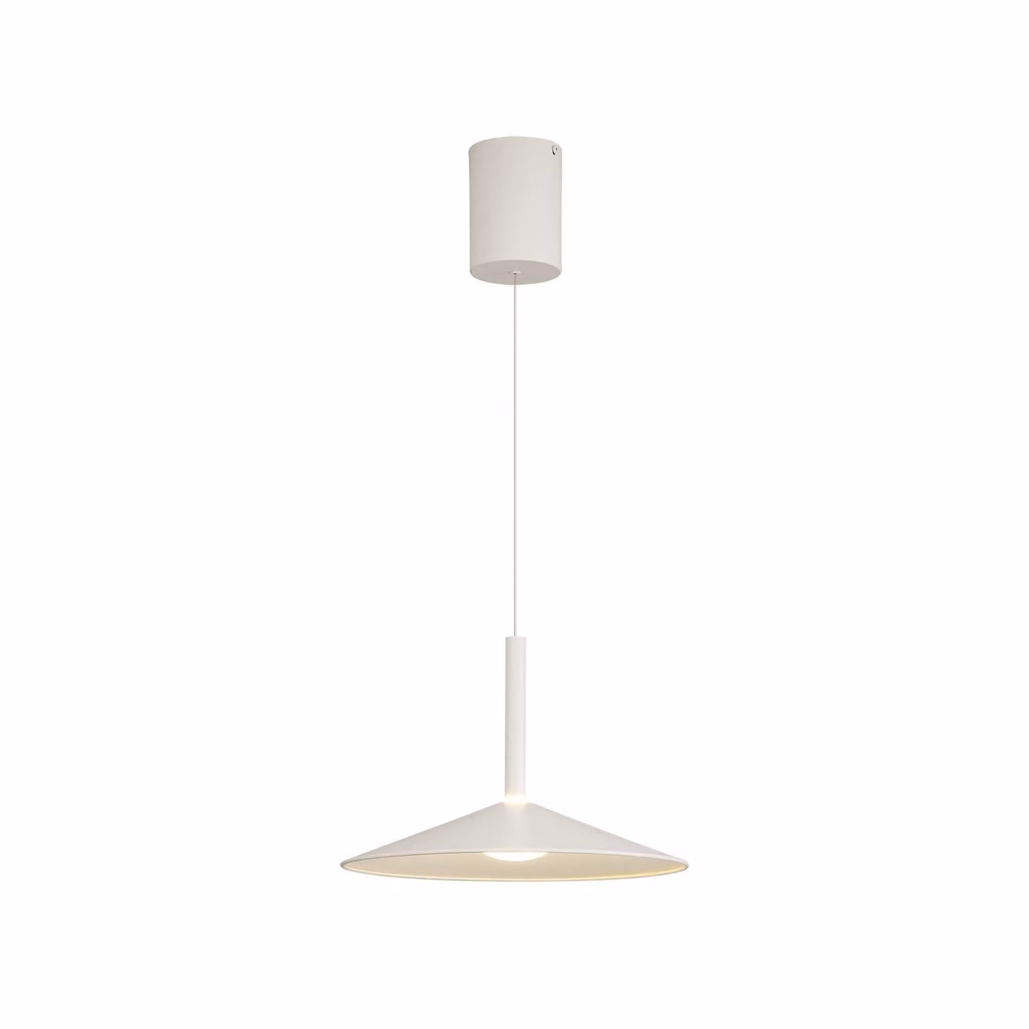 Mantra Iluminación Lampada a sospensione Calice LED, bianco, Ø 32 cm, regolabile in altezza, Bianco / Opale, Cucina, Alluminio