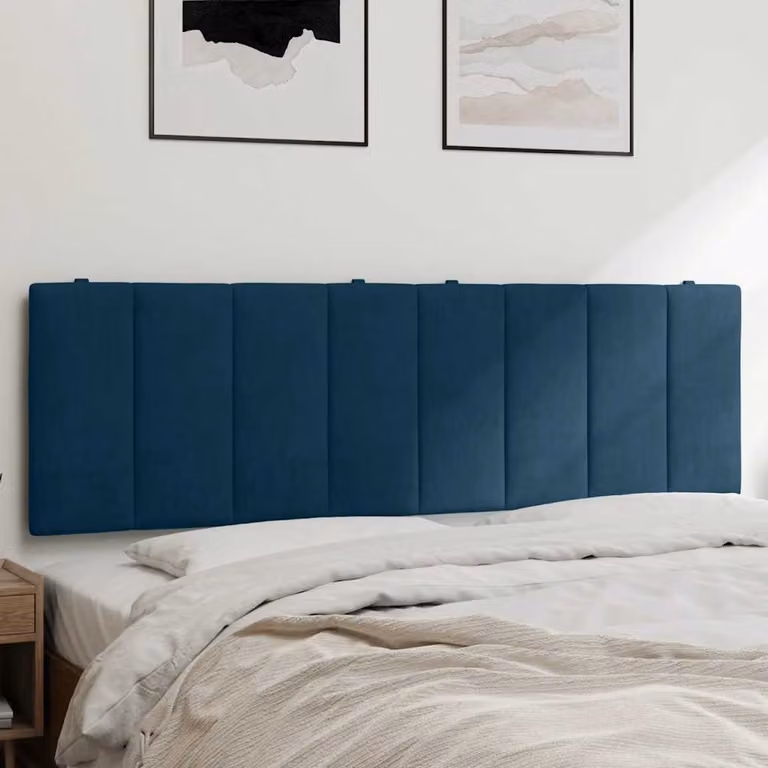 Cuscino Testiera Hanko vidaXL in Velluto Blu, Larghezza: 160 cm