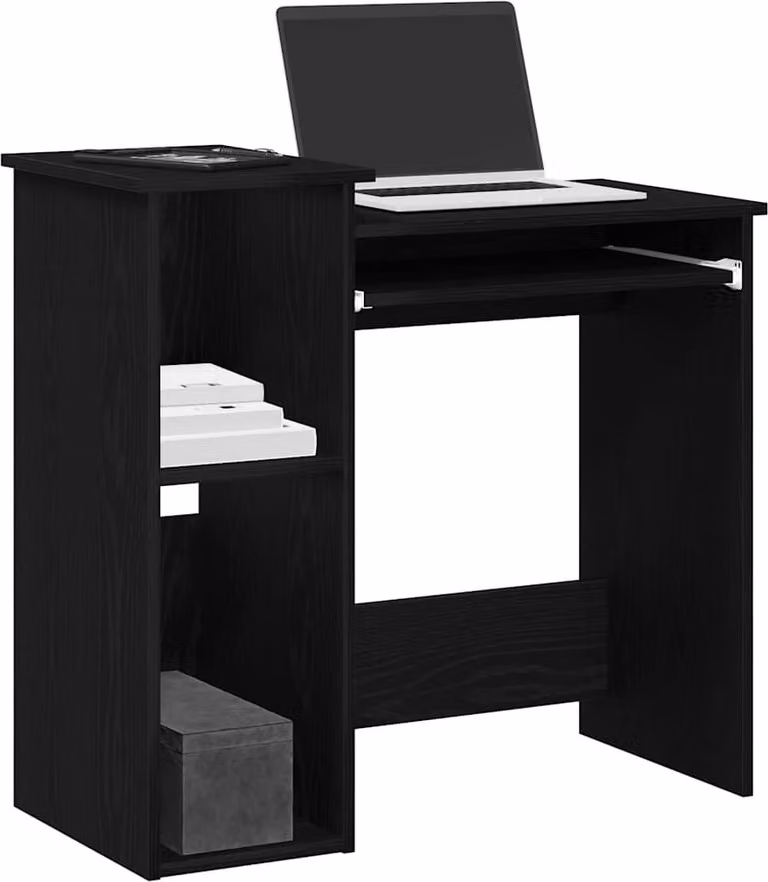 Maison Exclusive - Scrivania con ripiani Nero 84x40x78 cm Materiale ligneo
