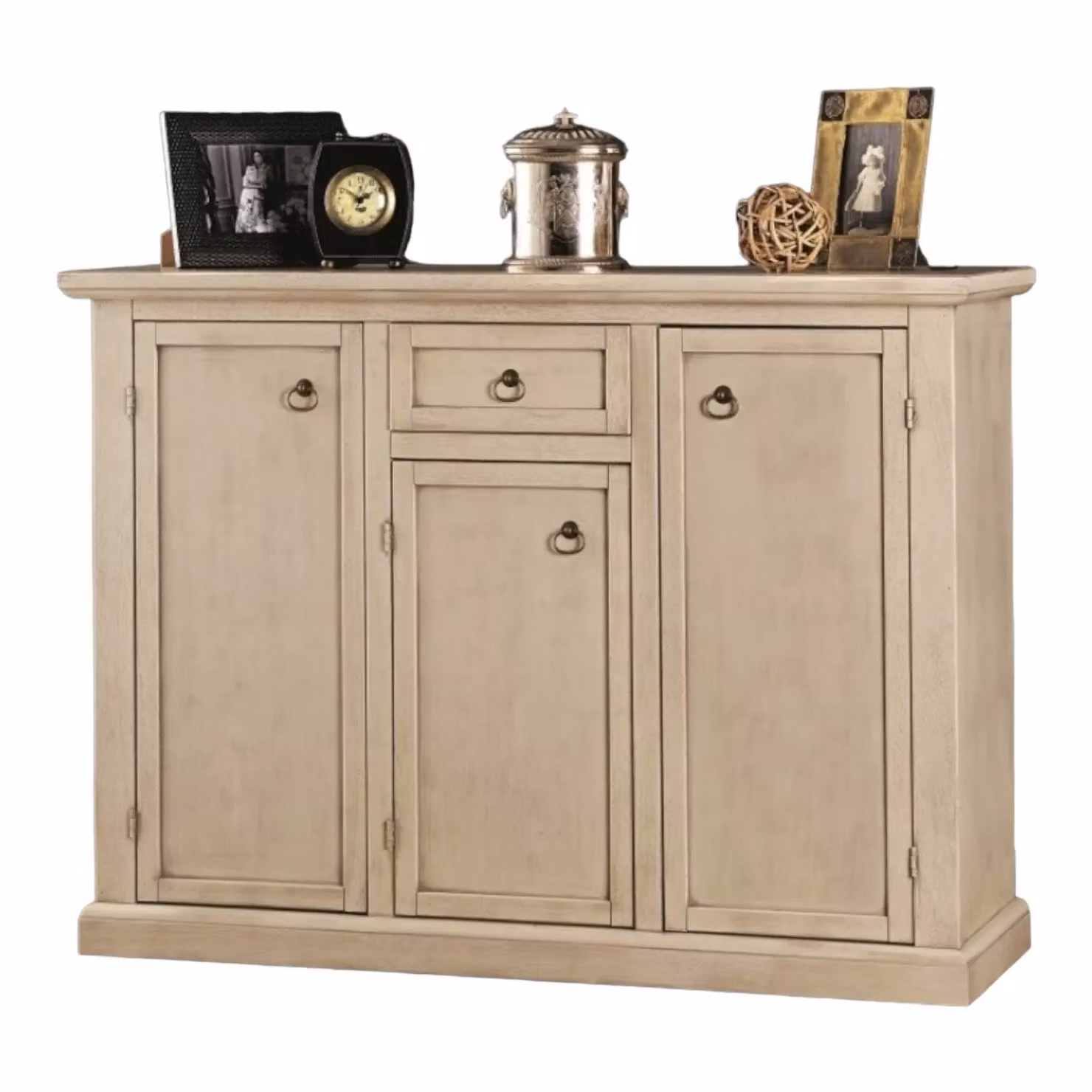 Madia credenza in legno in stile shabby chic color bianco avorio Mobili 2G L/P/H: 120 x 39 x 85 cm – 1