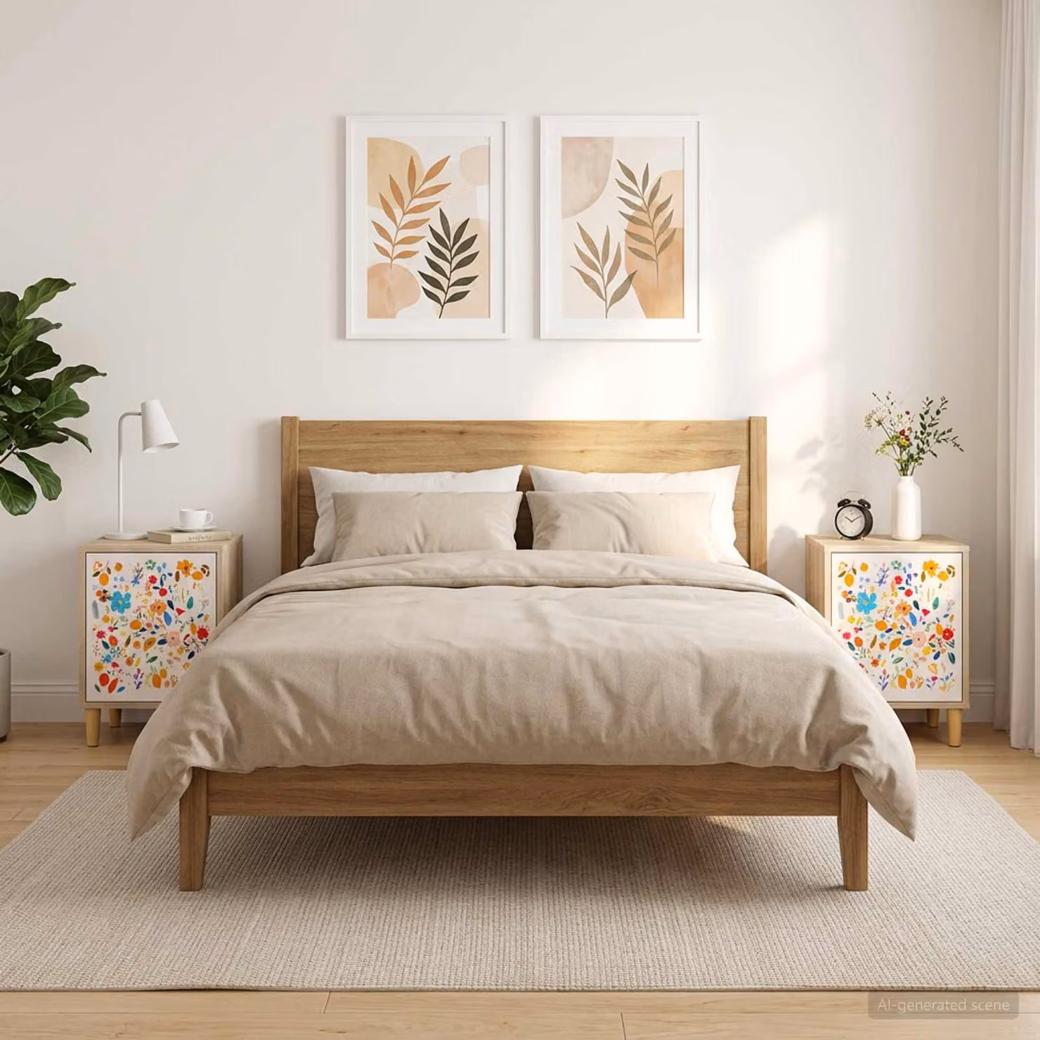 Set di 2 Armadi da Notte vidaXL MAINZ in Rovere Sonoma, L 36 cm x P 33 cm x H 50 cm