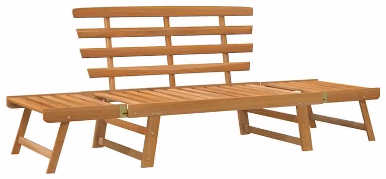 Panca da giardino 2 in 1 in legno di acacia massello