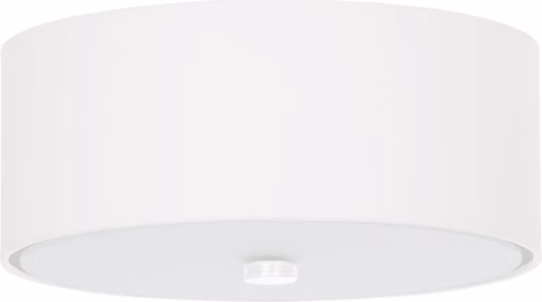 Lampada a soffitto SKALA 30 bianco 3xE27 15W tessuto/vetro/acciaio 22x30x30cm Sollux Lighting