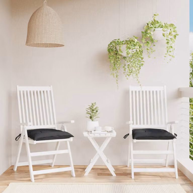 Set di 2 cuscini per pallet vidaXL neri in tessuto Oxford idrorepellente L/P/H: 50 x 50 x 7 cm