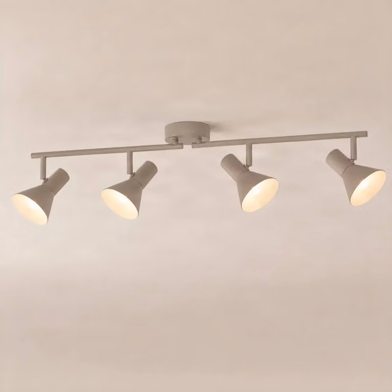 Faretto a soffitto Milia NOLA, dimmerabile, Crema / Ambra, Soggiorno / Sala da pranzo, Metallo, Plafoniera