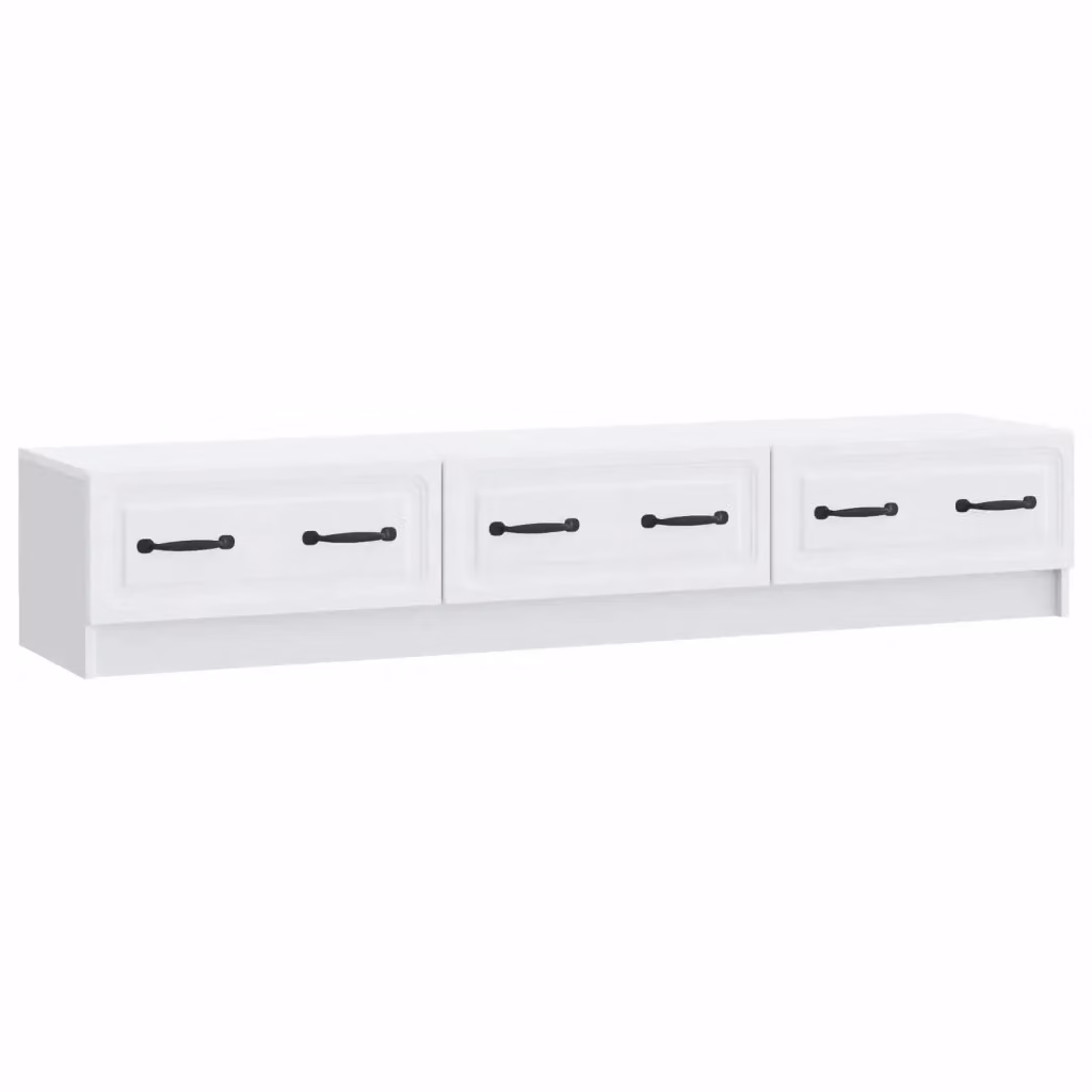 Mobile TV moderno vidaXL bianco in MDF per soggiorno L 147 x P 34,5 x H 27 cm – 2