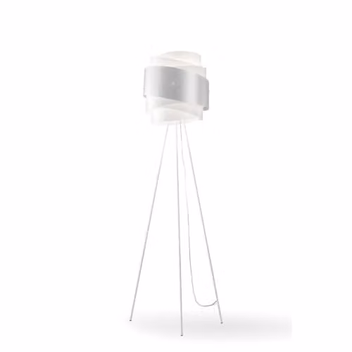 Linea Zero Lampada Da Terra Treppiedi 1 Luce Bea In Polilux Silver D40 Made In Italy