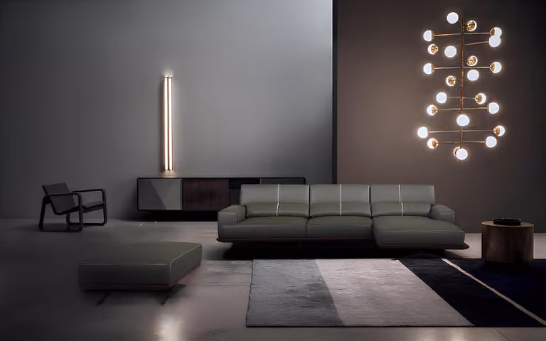Ecksofa Sofa Couch Polster Eckgarnitur Leder Desing Eck L-Form Wohnlandschaft