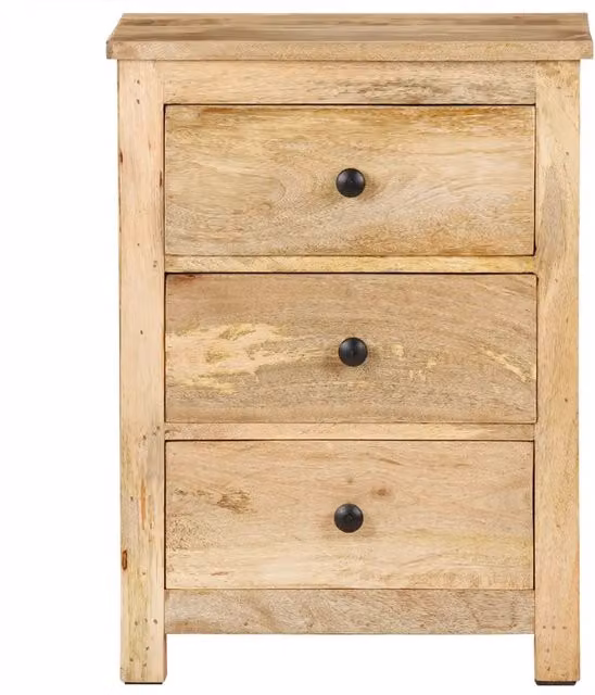 Comodino da notte Design Mania in legno di mango marrone, modello sospeso, L 45 cm x P 35 cm x H 60 cm