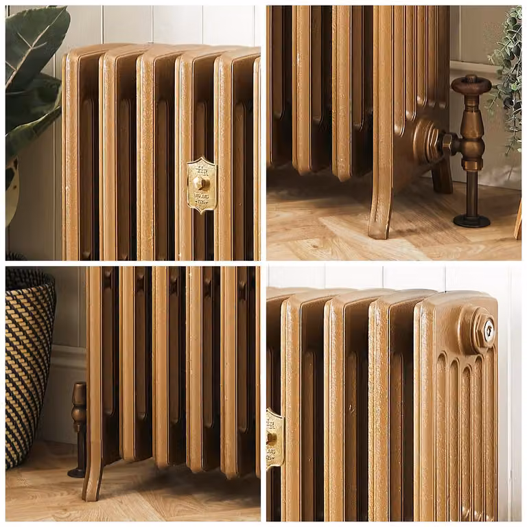 Radiatore Tradizionale in Ghisa Alto 660mm - Oro Bruciato - Disponibile in Diverse Misure - Isabel
