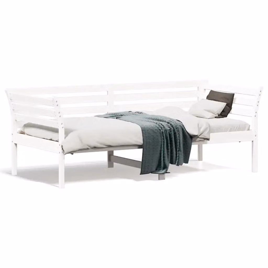 Dormeuse bianca in legno massello di pino vidaXL L/P/H: 90 x 190 cm – 2