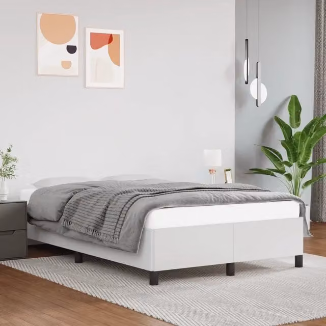 Giroletto vidaXL in similpelle bianca per adulti, L/P: 120 x 200 cm