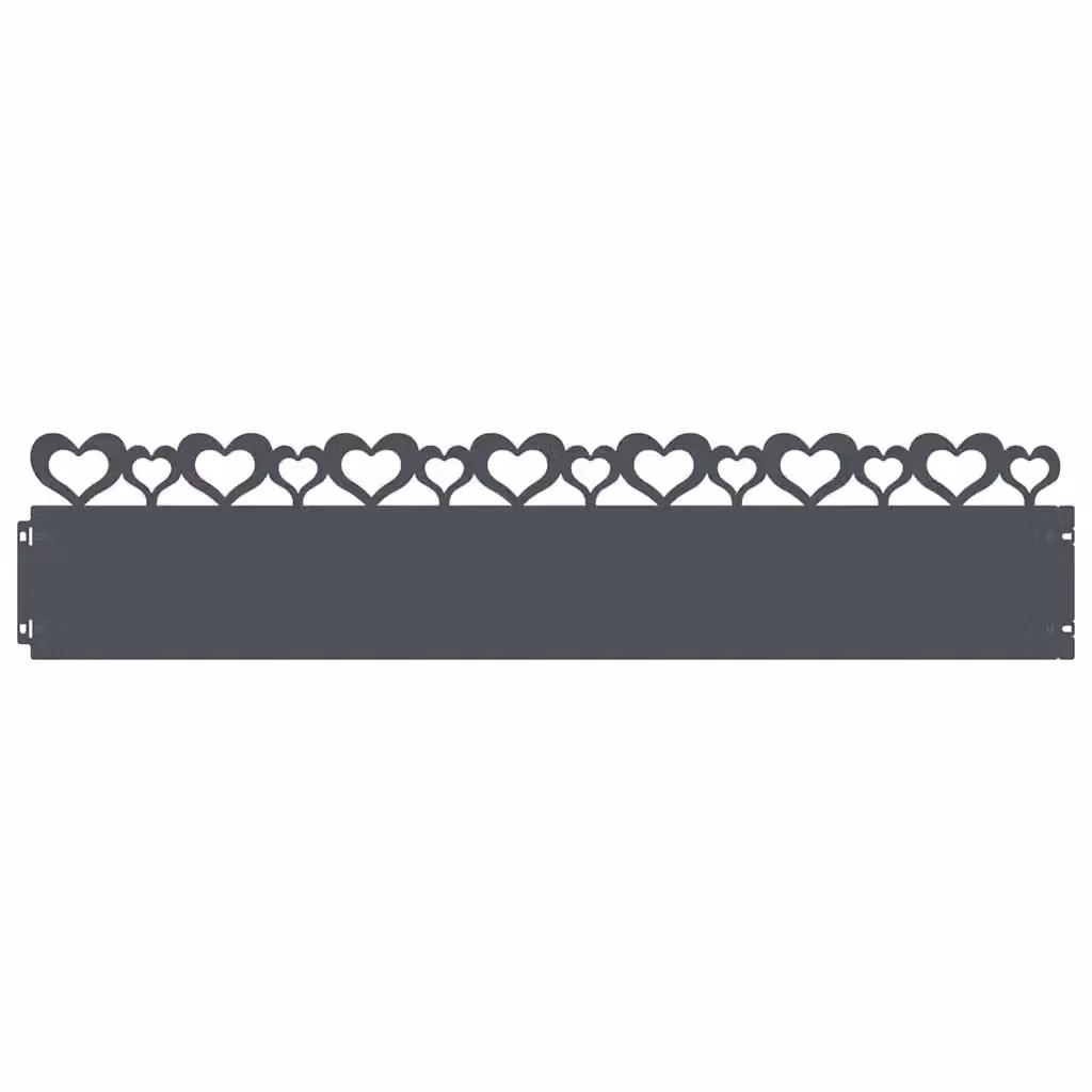 Bordure per prato vidaXL in acciaio colore antracite, 30 pezzi, L/P/H: 103 x 0,05 x 22 cm – 2
