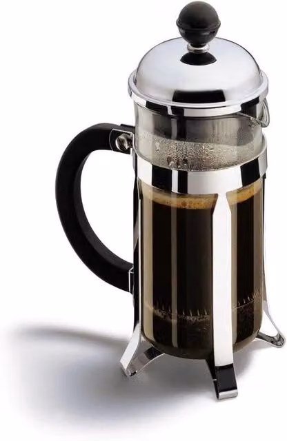 Caffettiera a stantuffo Bodum Chambord 0,35 l argento e trasparente con finitura lucida