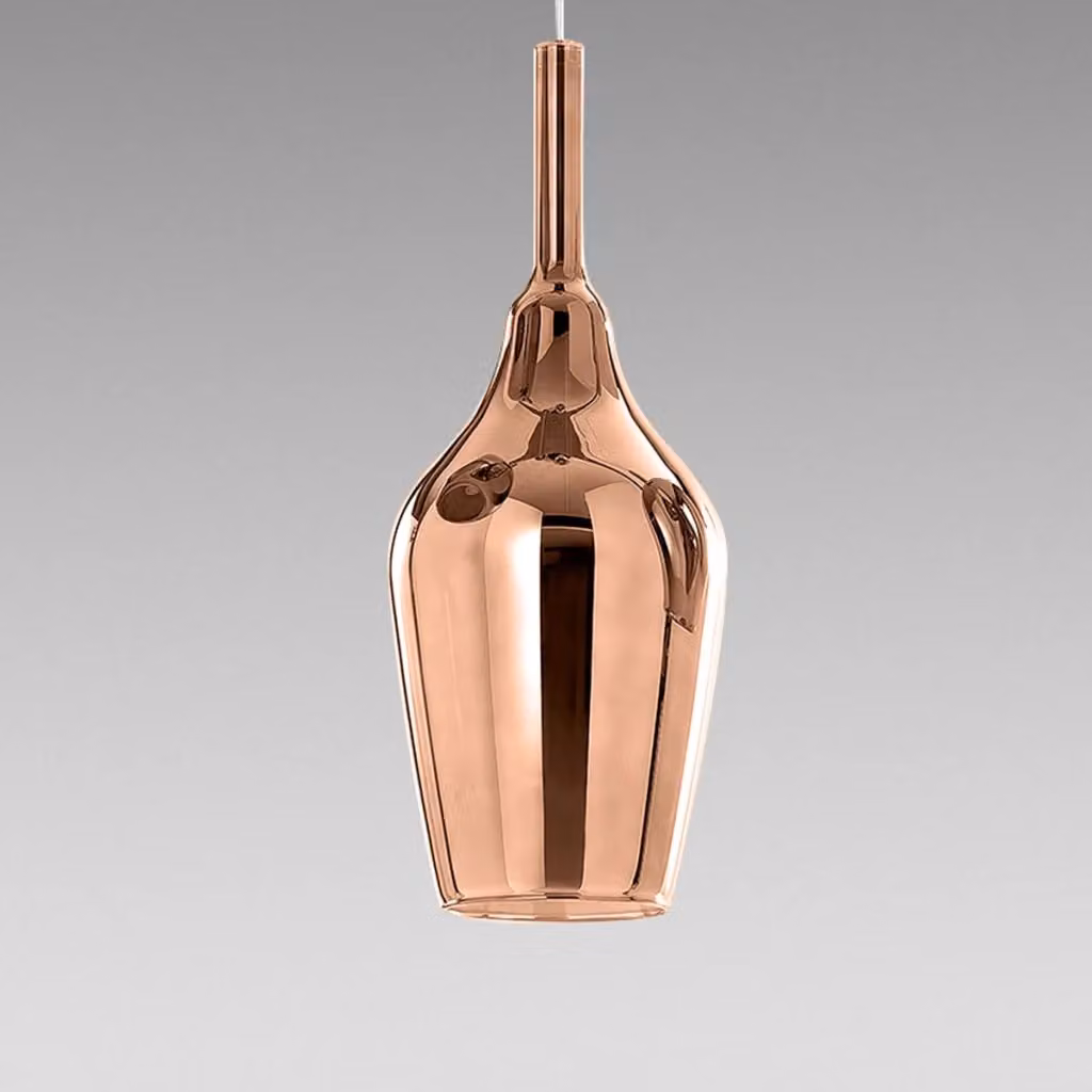 Lampada a sospensione Ofelia S/12 Gealuce in vetro borosilicato colore Rame Specchiato con portalampada G9 – 2